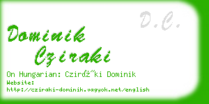 dominik cziraki business card